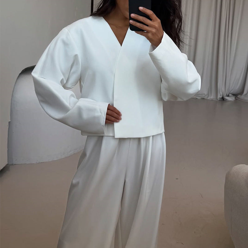 Damer avslappnad byxdress med kort jacka och lös passform Mirla-Eva Jonsson