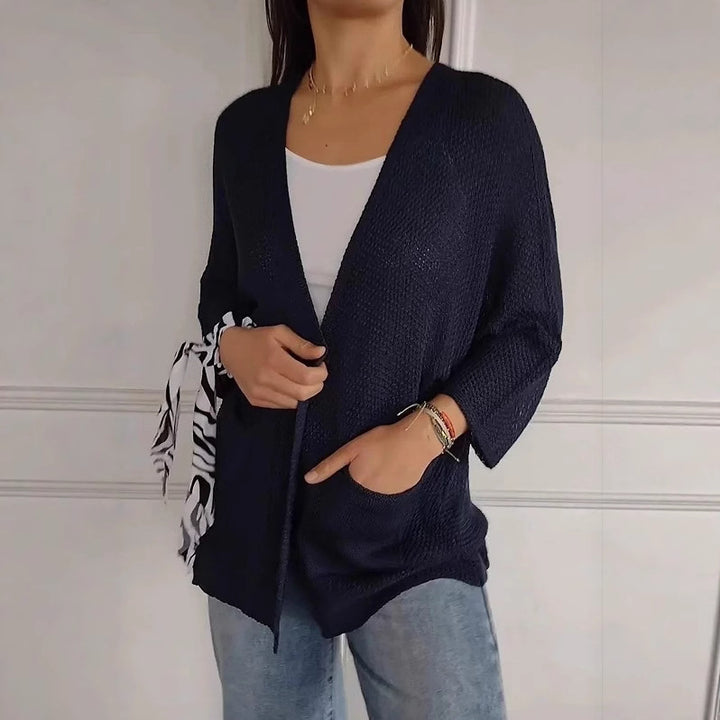 Damer avslappnad cardigan med öppen framsida och praktiska fickor Eva Jonsson-Eva Jonsson