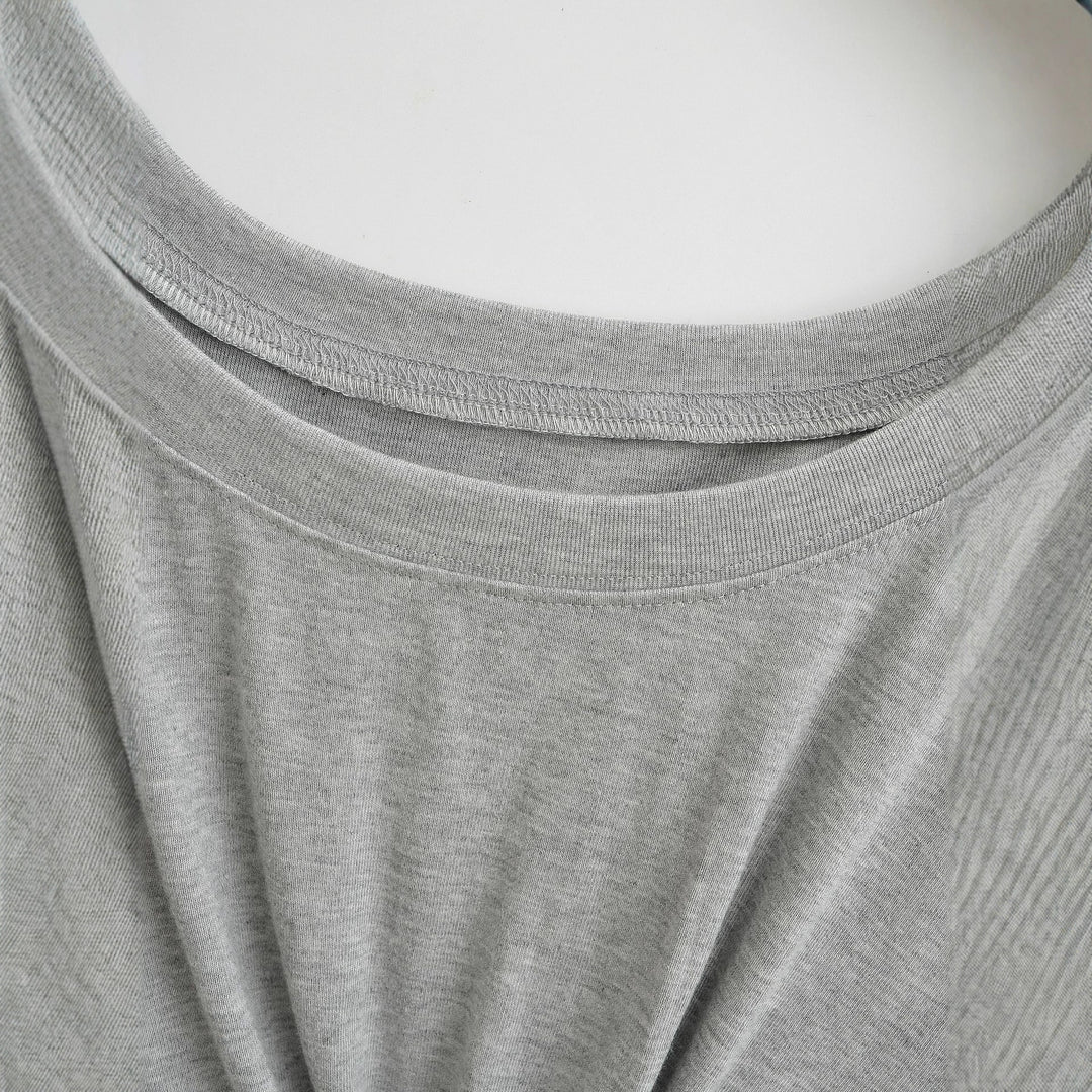 Damer avslappnad cropped topp med knutdetalj Mirla-Eva Jonsson