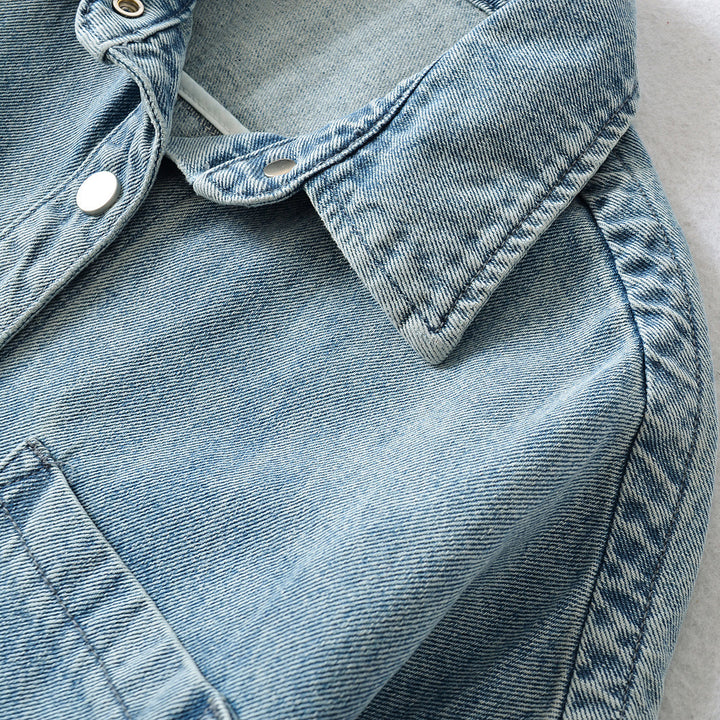 Damer avslappnad denimjacka med praktiska fickor Mirla-Eva Jonsson