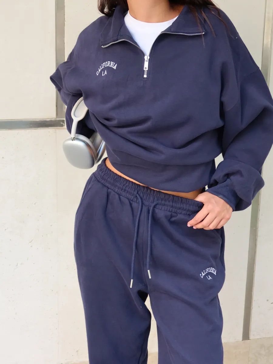 Damer avslappnad fleece-tröja med hög krage Mirla-Eva Jonsson