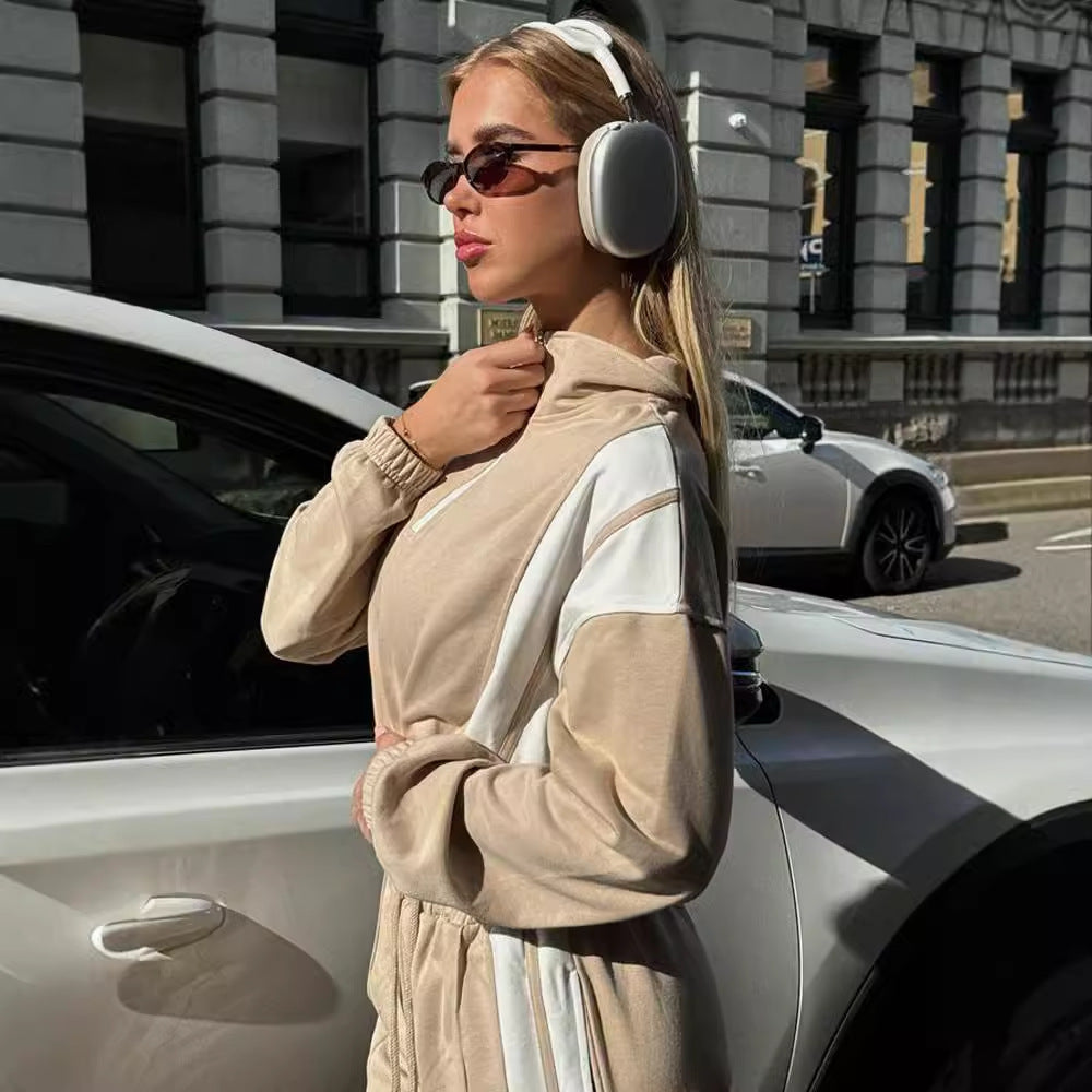 Damer avslappnad fritids-loungewear-set med kort dragkedja Mirla-Eva Jonsson