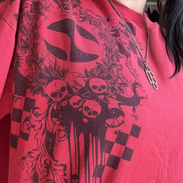 Damer avslappnad grafik-T-shirt med unik design och lös passform Eva Jonsson-Eva Jonsson