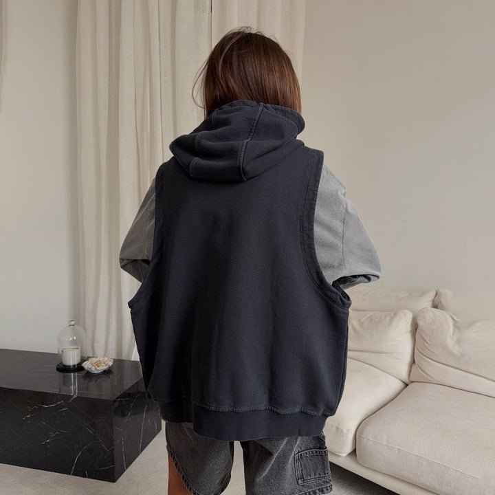 Damer avslappnad hooded väst Mirla-Eva Jonsson