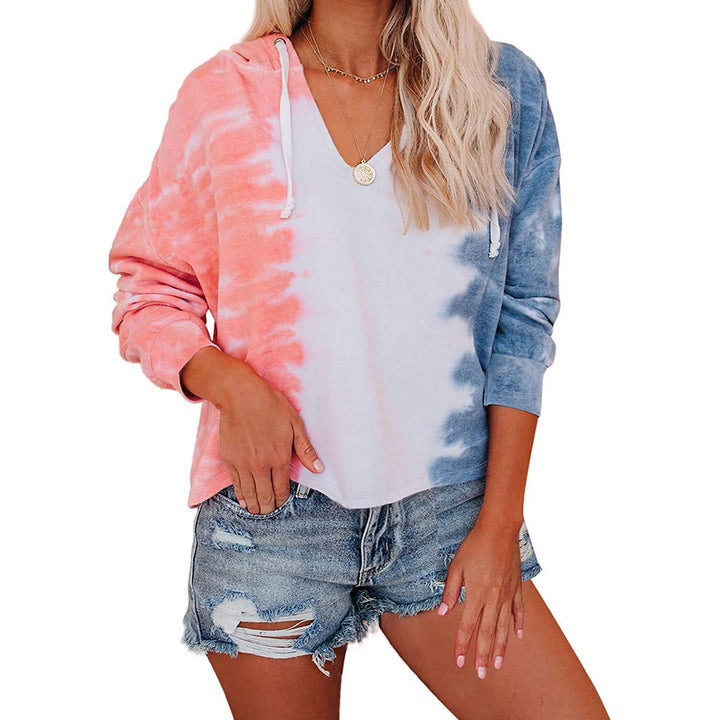 Damer avslappnad hoodie i modern tie-dye design Eva Jonsson-Eva Jonsson
