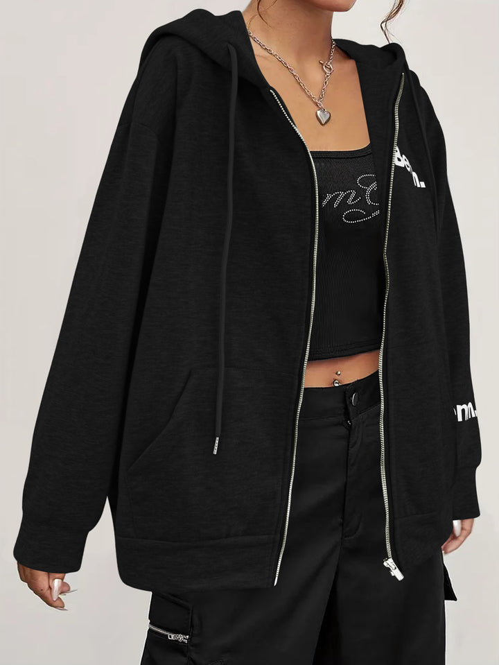 Damer avslappnad hoodie jacka med oversized passform Eva Jonsson-Eva Jonsson