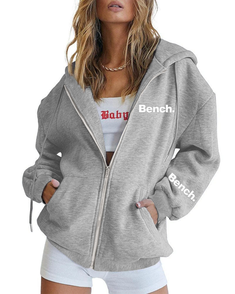 Damer avslappnad hoodie jacka med oversized passform Eva Jonsson-Eva Jonsson