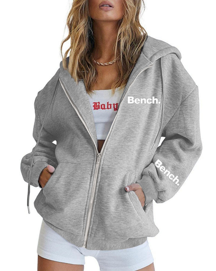 Damer avslappnad hoodie jacka med oversized passform Eva Jonsson-Eva Jonsson