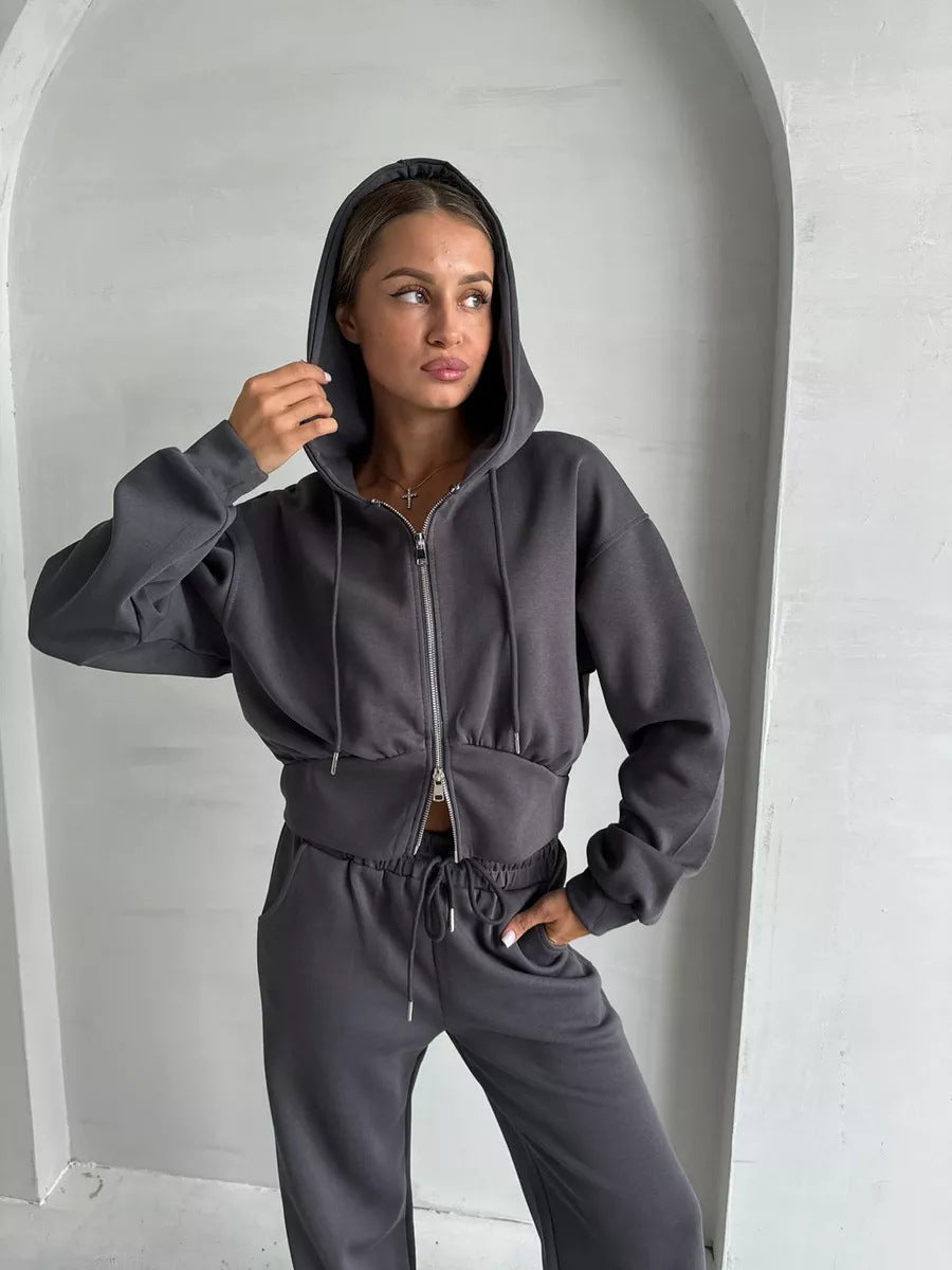 Damer avslappnad hoodie med dragkedja Mirla-Eva Jonsson