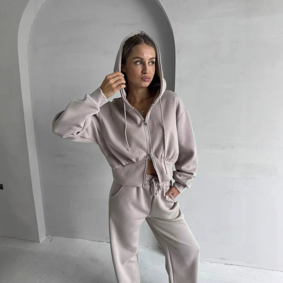 Damer avslappnad hoodie med dragkedja Mirla-Eva Jonsson