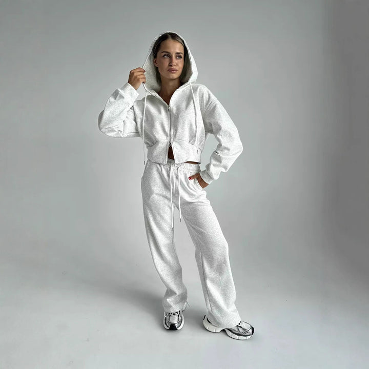 Damer avslappnad hoodie med dragkedja Mirla-Eva Jonsson
