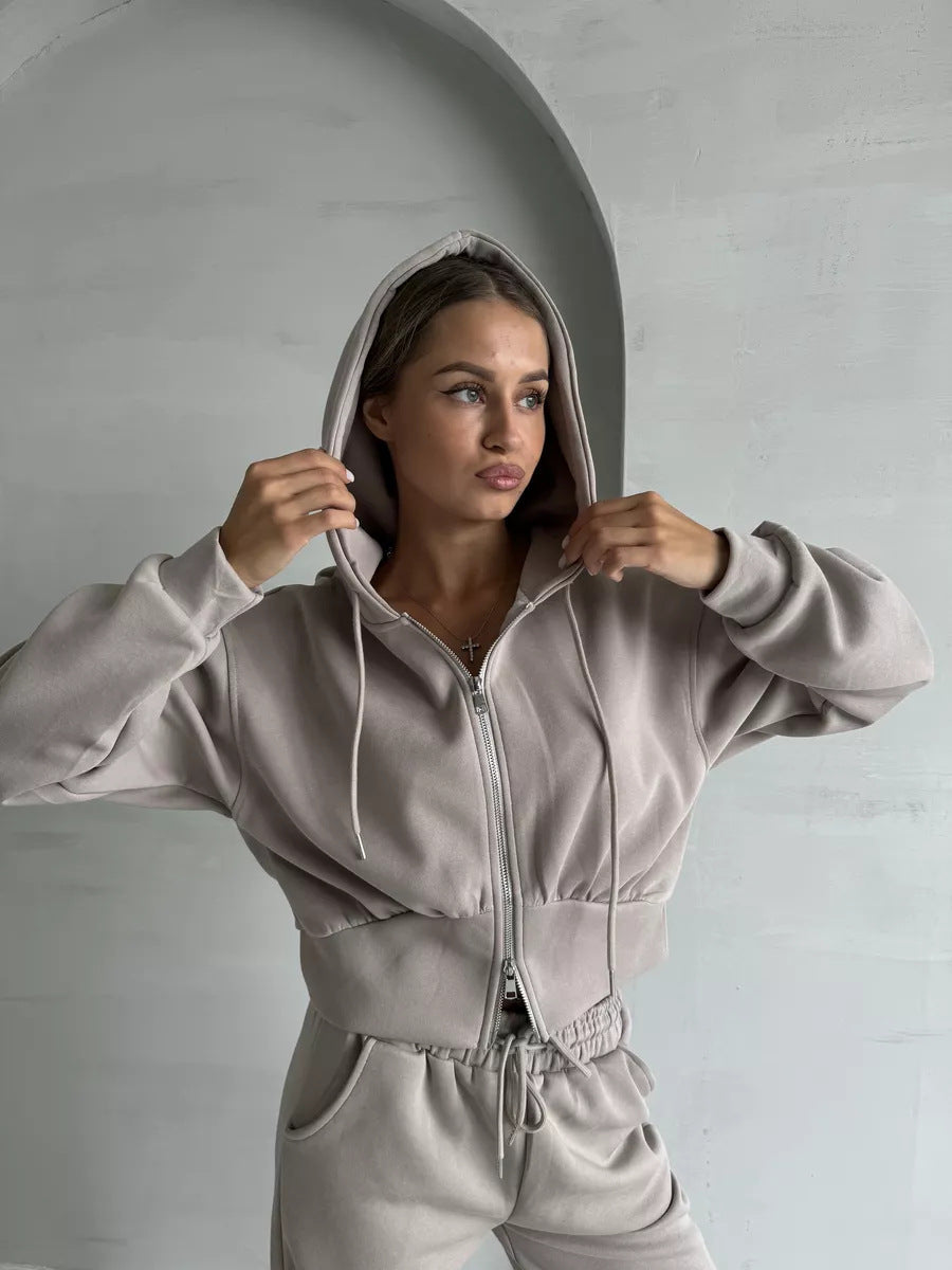 Damer avslappnad hoodie med dragkedja Mirla-Eva Jonsson