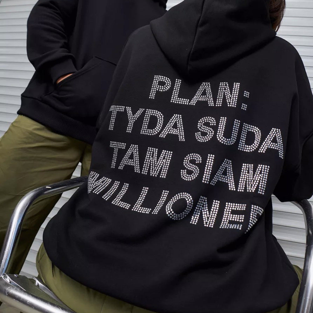 Damer avslappnad hoodie med kreativa citat Eva Jonsson-Eva Jonsson