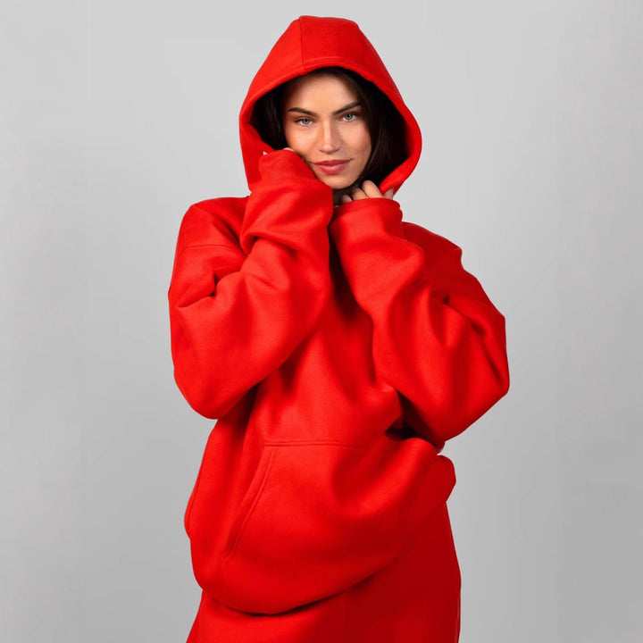 Damer avslappnad hoodie med lös passform och känguruficka Mirla-Eva Jonsson