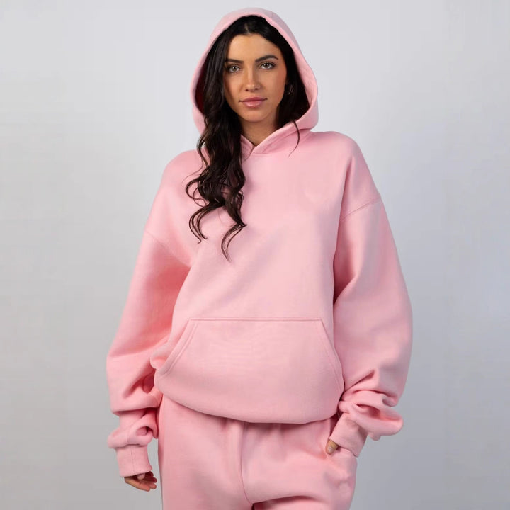Damer avslappnad hoodie med lös passform och känguruficka Mirla-Eva Jonsson