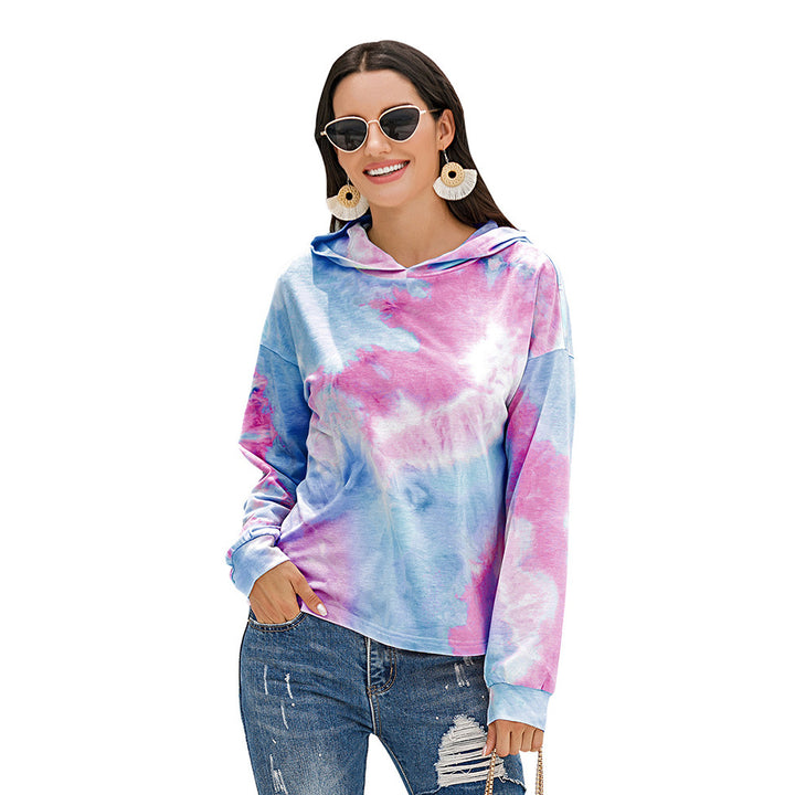 Damer avslappnad hoodie med modernt Tie-Dye-design Eva Jonsson-Eva Jonsson