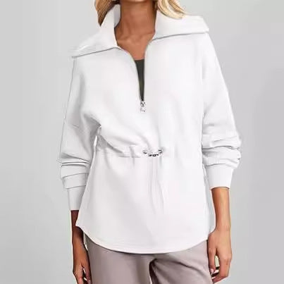 Damer avslappnad hoodie med praktisk dragskojustering Mirla-Eva Jonsson