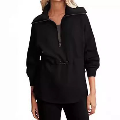 Damer avslappnad hoodie med praktisk dragskojustering Mirla-Eva Jonsson