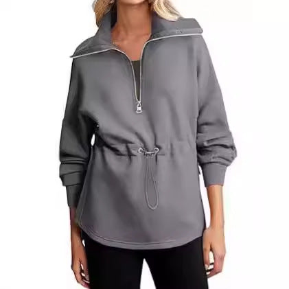 Damer avslappnad hoodie med praktisk dragskojustering Mirla-Eva Jonsson