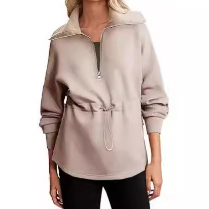 Damer avslappnad hoodie med praktisk dragskojustering Mirla-Eva Jonsson