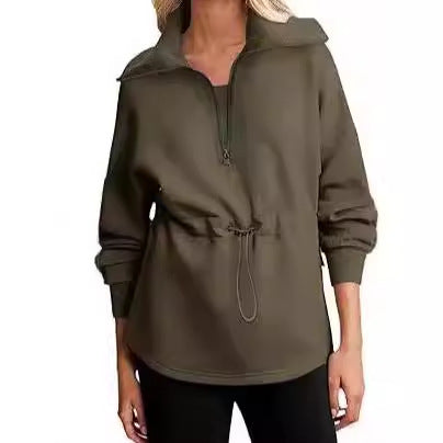 Damer avslappnad hoodie med praktisk dragskojustering Mirla-Eva Jonsson