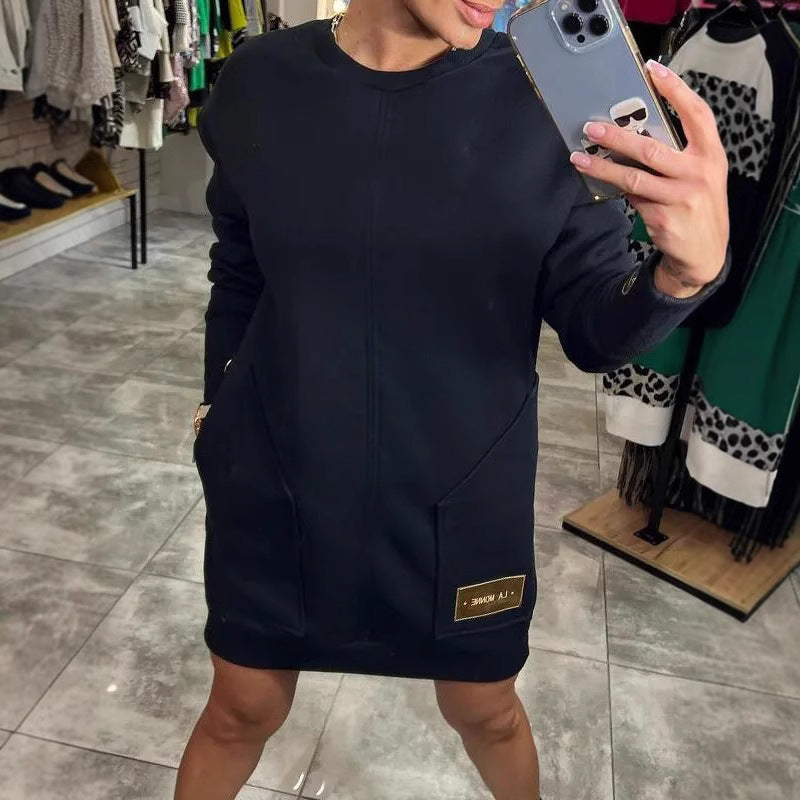 Damer avslappnad hoodie med praktiska fickor och dekorativa detaljer Eva Jonsson-Eva Jonsson