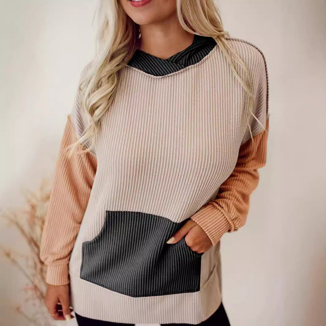 Damer avslappnad hoodie med strukturerad design och praktiska fickor Eva Jonsson-Eva Jonsson