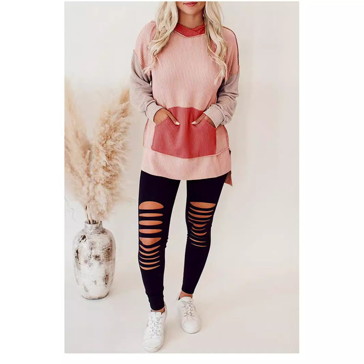 Damer avslappnad hoodie med strukturerad design och praktiska fickor Eva Jonsson-Eva Jonsson