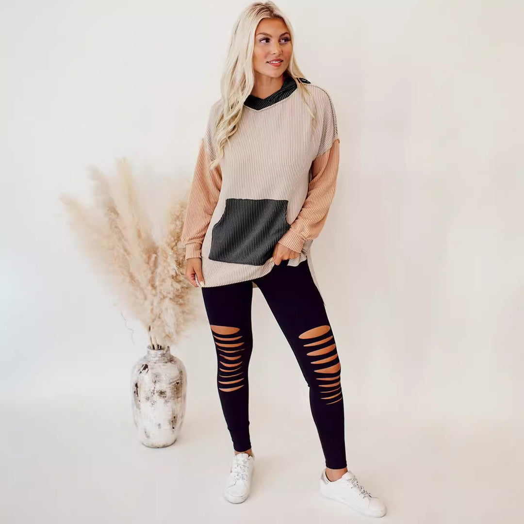 Damer avslappnad hoodie med strukturerad design och praktiska fickor Eva Jonsson-Eva Jonsson
