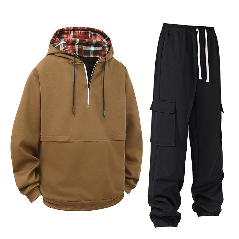 Damer avslappnad hoodie med tryckknapp och cargo-byxor Mirla-Eva Jonsson