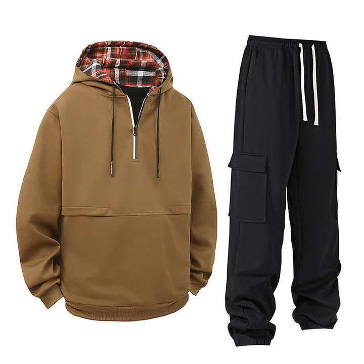 Damer avslappnad hoodie med tryckknapp och cargo-byxor Mirla-Eva Jonsson