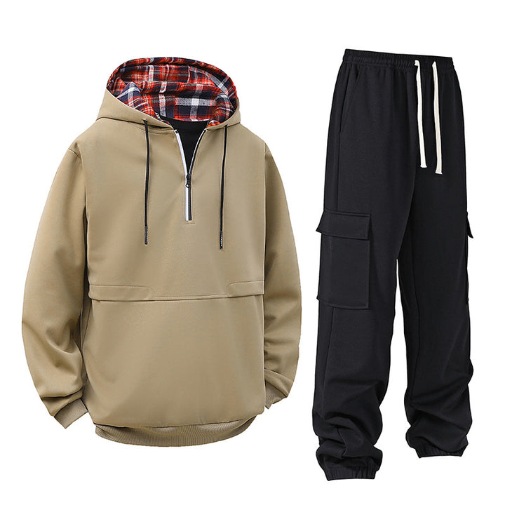 Damer avslappnad hoodie med tryckknapp och cargo-byxor Mirla-Eva Jonsson