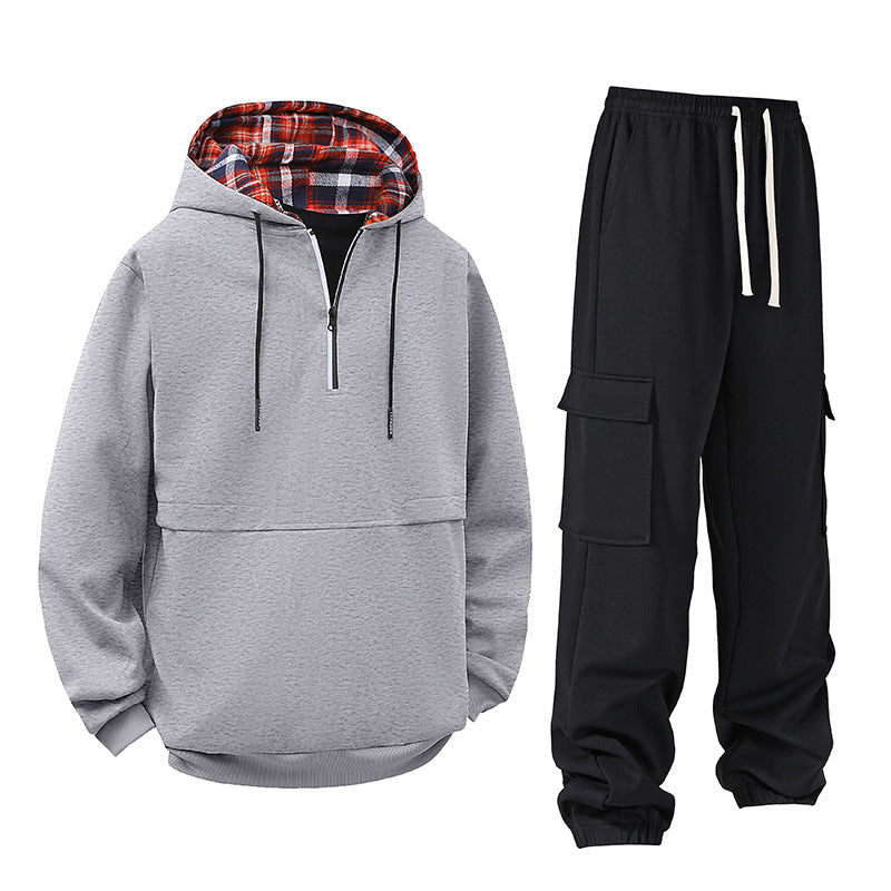 Damer avslappnad hoodie med tryckknapp och cargo-byxor Mirla-Eva Jonsson