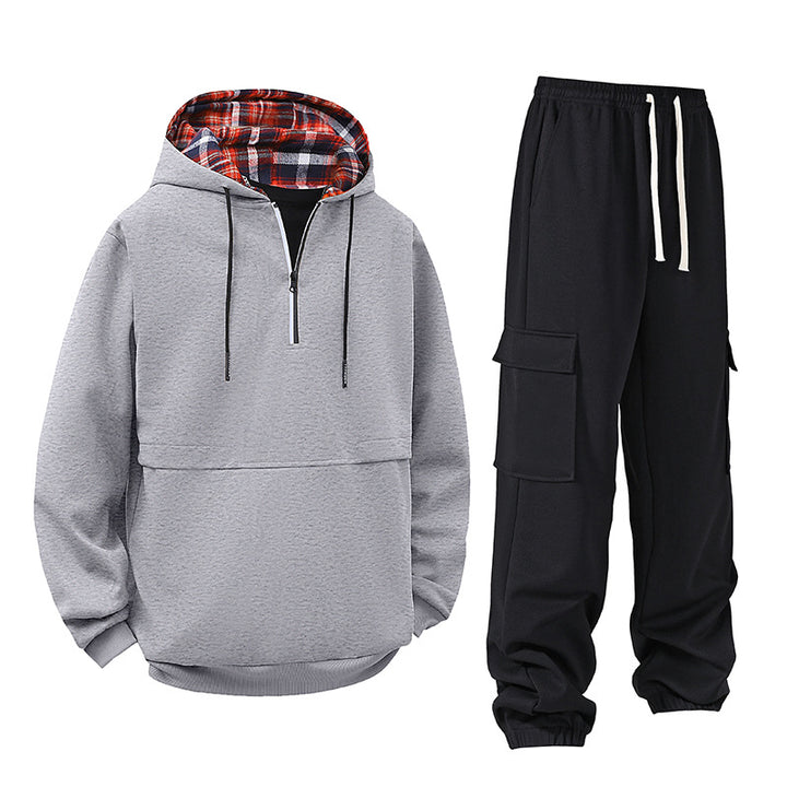 Damer avslappnad hoodie med tryckknapp och cargo-byxor Mirla-Eva Jonsson