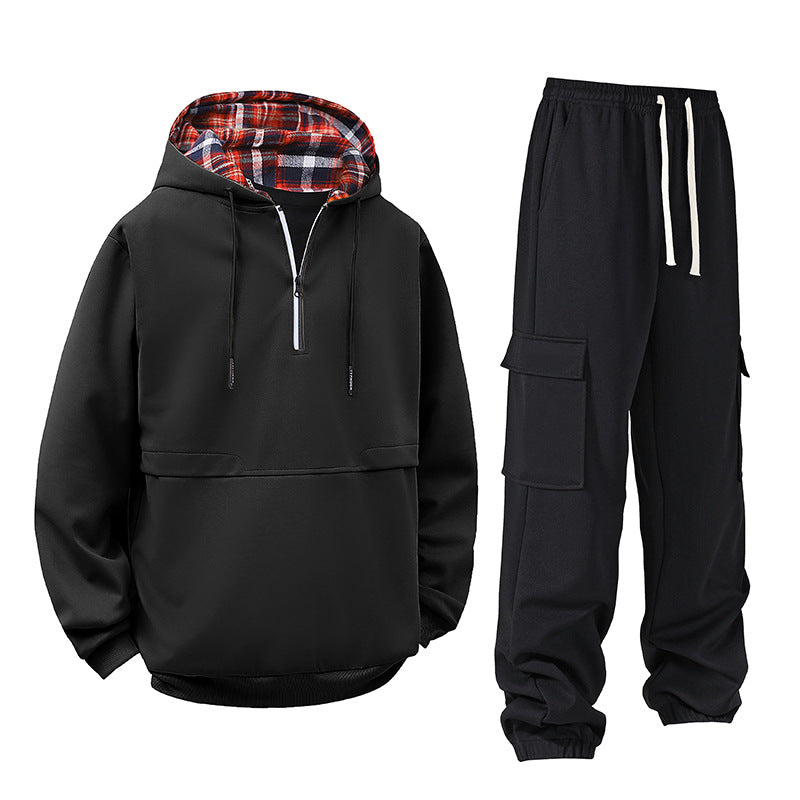 Damer avslappnad hoodie med tryckknapp och cargo-byxor Mirla-Eva Jonsson