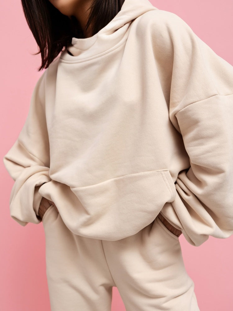 Damer avslappnad hoodie med voluminösa ärmar och hög krage Eva Jonsson-Eva Jonsson