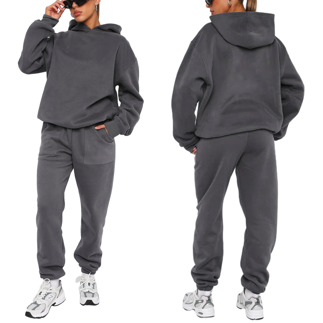 Damer avslappnad hoodie- och joggingset Mirla-Eva Jonsson