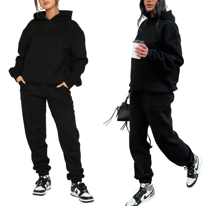 Damer avslappnad hoodie- och joggingset Mirla-Eva Jonsson
