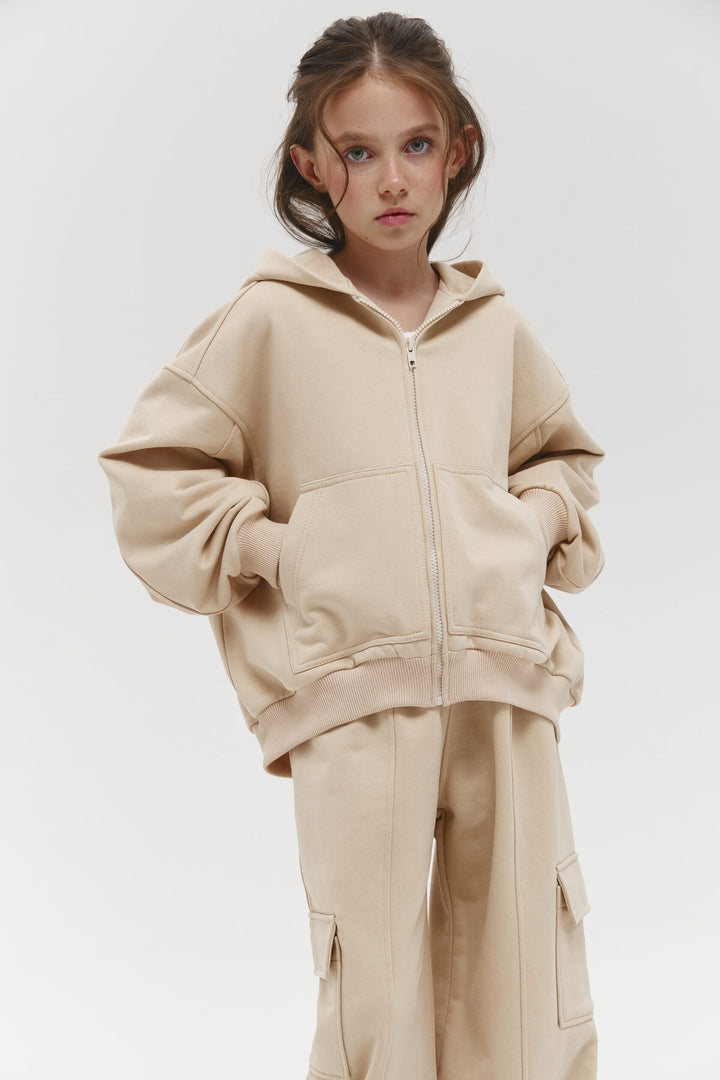 Damer avslappnad hoodie-set med stora fickor Mirla-Eva Jonsson
