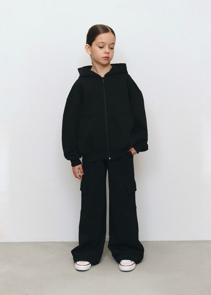 Damer avslappnad hoodie-set med stora fickor Mirla-Eva Jonsson