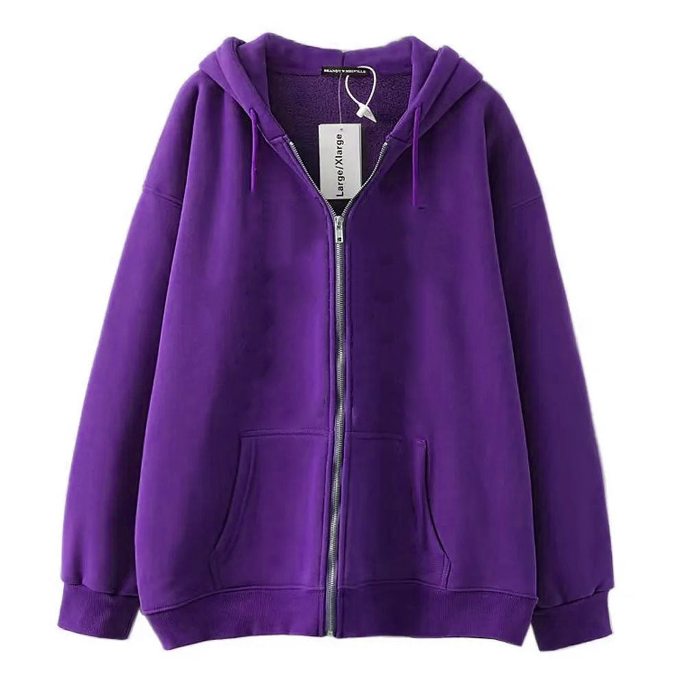 Damer avslappnad hoodie sweatshirt jacka med stor passform Eva Jonsson-Eva Jonsson