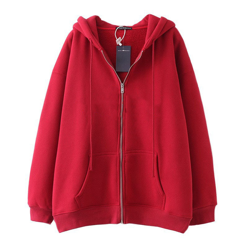 Damer avslappnad hoodie sweatshirt jacka med stor passform Eva Jonsson-Eva Jonsson