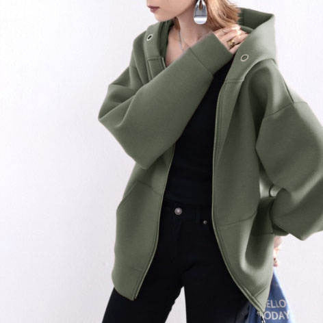 Damer avslappnad hoodiejacka med oversized snitt Mirla-Eva Jonsson