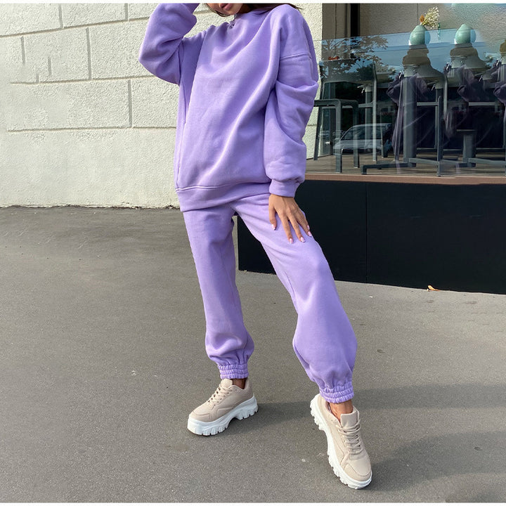 Damer avslappnad joggingdräkt med mjukt material och elastiskt midjeband Mirla-Eva Jonsson