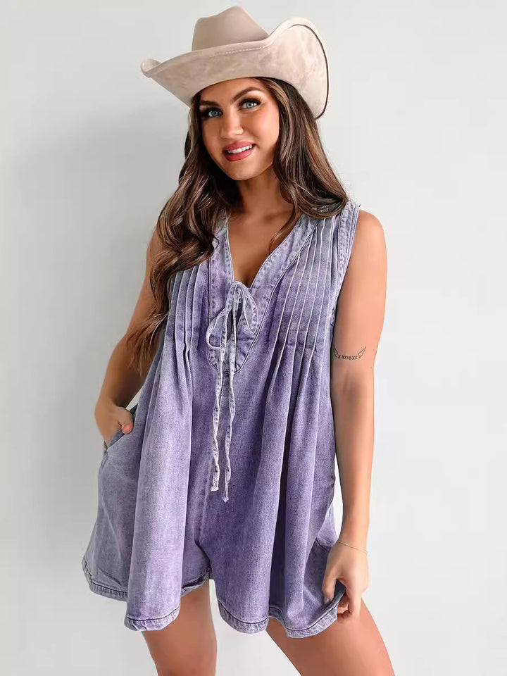 Damer avslappnad jumpsuit med eleganta plisseringar och praktiska fickor Eva Jonsson-Eva Jonsson