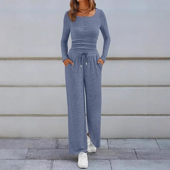 Damer avslappnad jumpsuit med lång ärm och deformerbar midja Mirla-Eva Jonsson