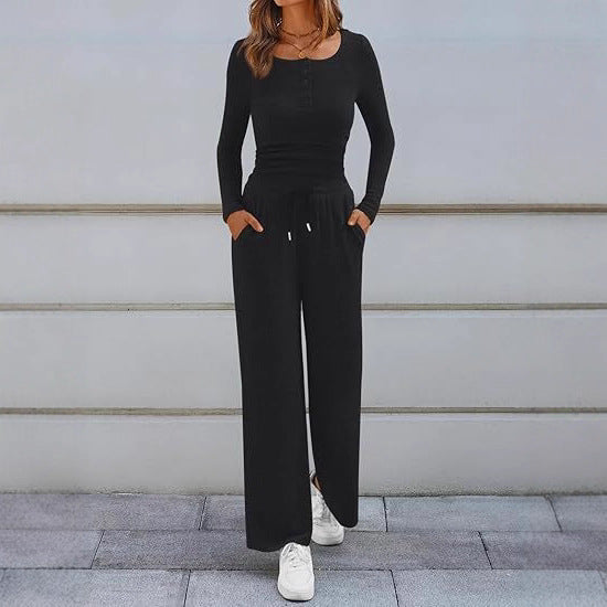 Damer avslappnad jumpsuit med lång ärm och deformerbar midja Mirla-Eva Jonsson