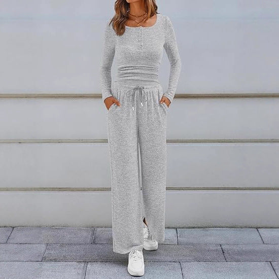 Damer avslappnad jumpsuit med lång ärm och deformerbar midja Mirla-Eva Jonsson