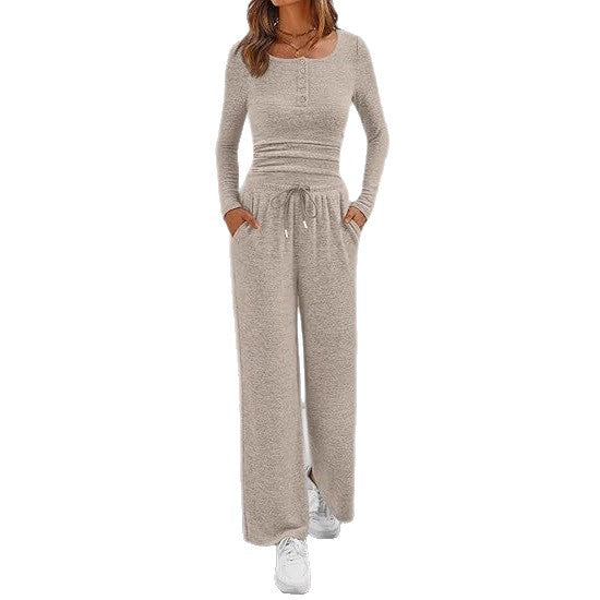 Damer avslappnad jumpsuit med lång ärm och deformerbar midja Mirla-Eva Jonsson