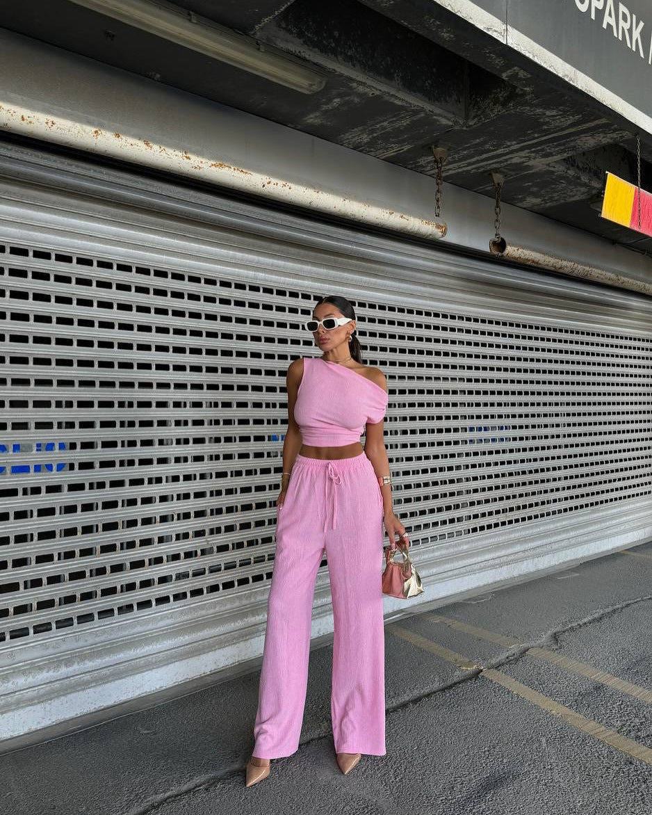 Damer avslappnad jumpsuit med vida ben och bekväm midjeresår Mirla-Eva Jonsson